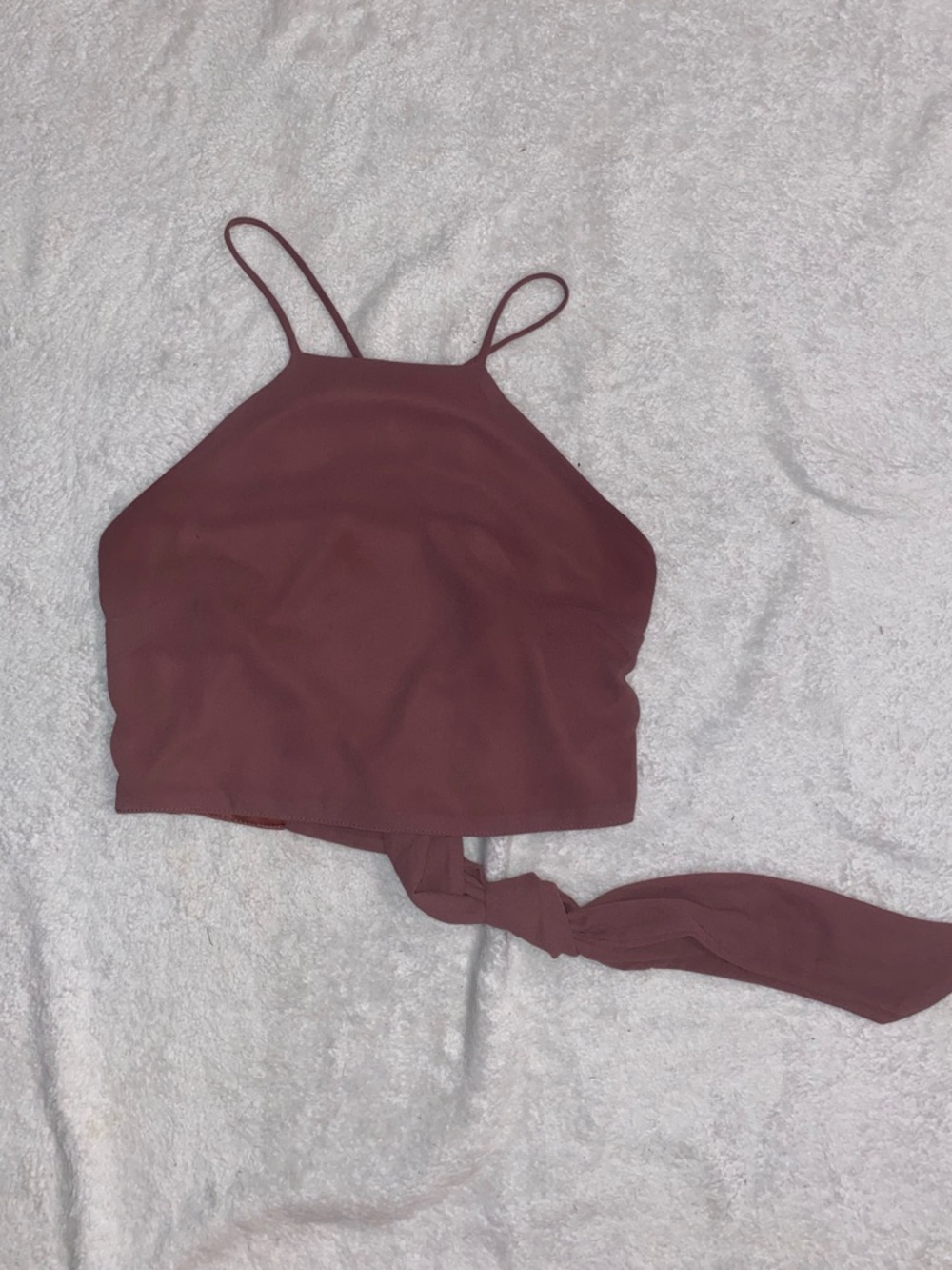 dusty pink tie top (s)